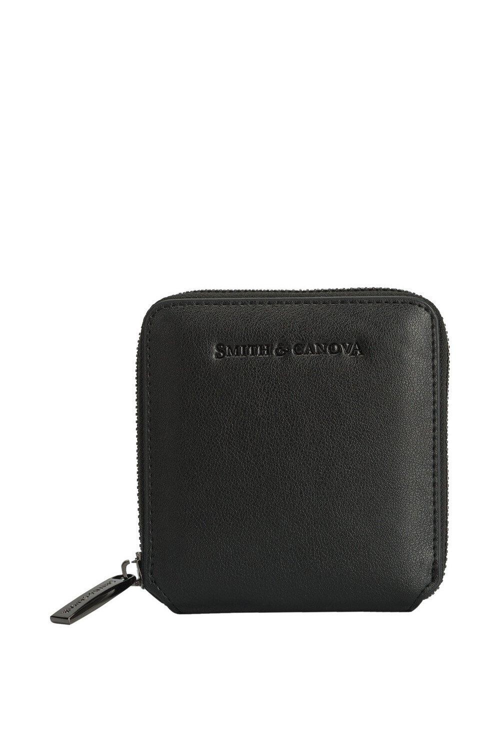 Кошелек из гладкой кожи с квадратной молнией Smith and Canova, черный
Кошелек из гладкой кожи с квадратной молнией Smith and Canova, черный