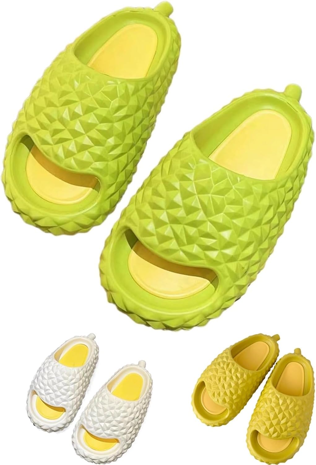 Тапочки Sourmei Durian для женщин и мужчин с толстой подошвой, для дома и лета, для пар, особенные домашние тапочки с ощущением наступания на что-то мягкое, для ношения вне ванной, зеленый
Тапочки Sourmei Durian для женщин и мужчин с толстой подошвой, для дома и лета, для пар, особенные домашние тапочки с ощущением наступания на что-то мягкое, для ношения вне ванной, зеленый