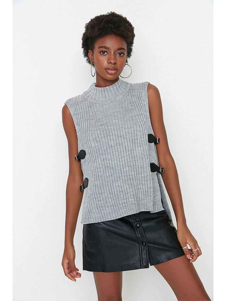 Свитер-жилет trendyol, светло-серый
Свитер-жилет trendyol, светло-серый