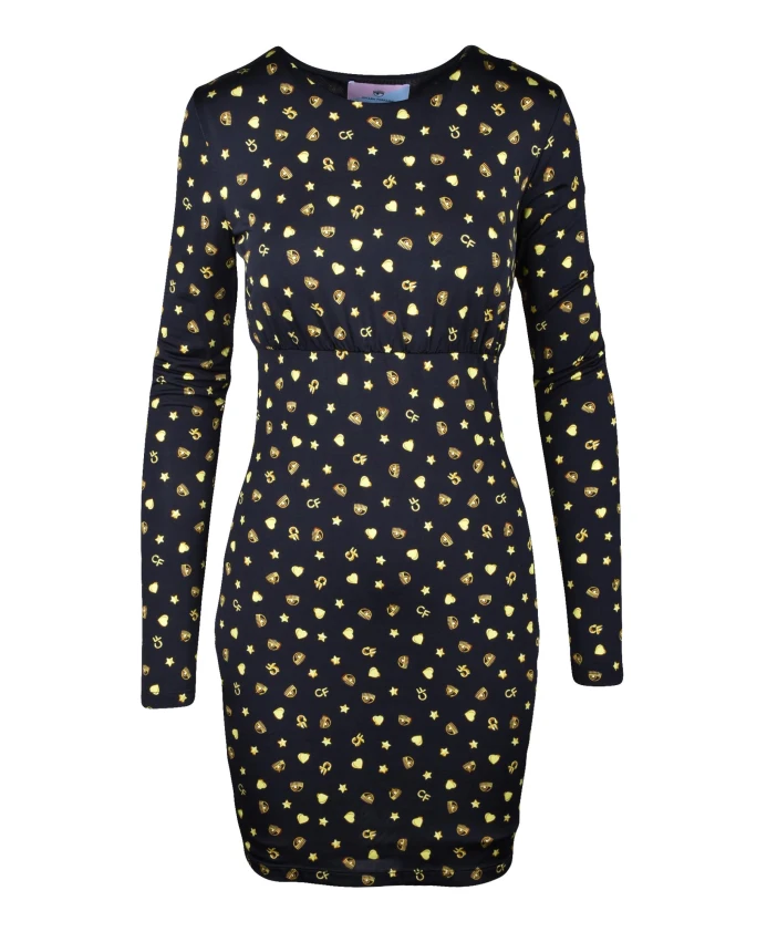 Элегантное платье из вискозы и эластана Chiara Ferragni Collection, черный
Элегантное платье из вискозы и эластана Chiara Ferragni Collection, черный