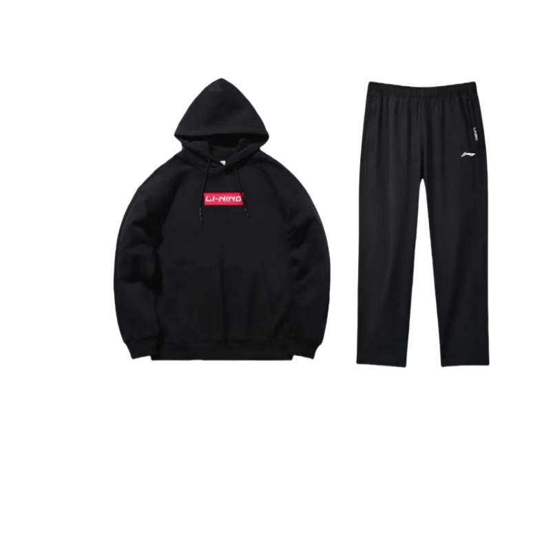 LiNing Повседневная спортивная одежда унисекс, set (new standard черный sweatshirt+черный pants)
LiNing Повседневная спортивная одежда унисекс, set (new standard черный sweatshirt+черный pants)