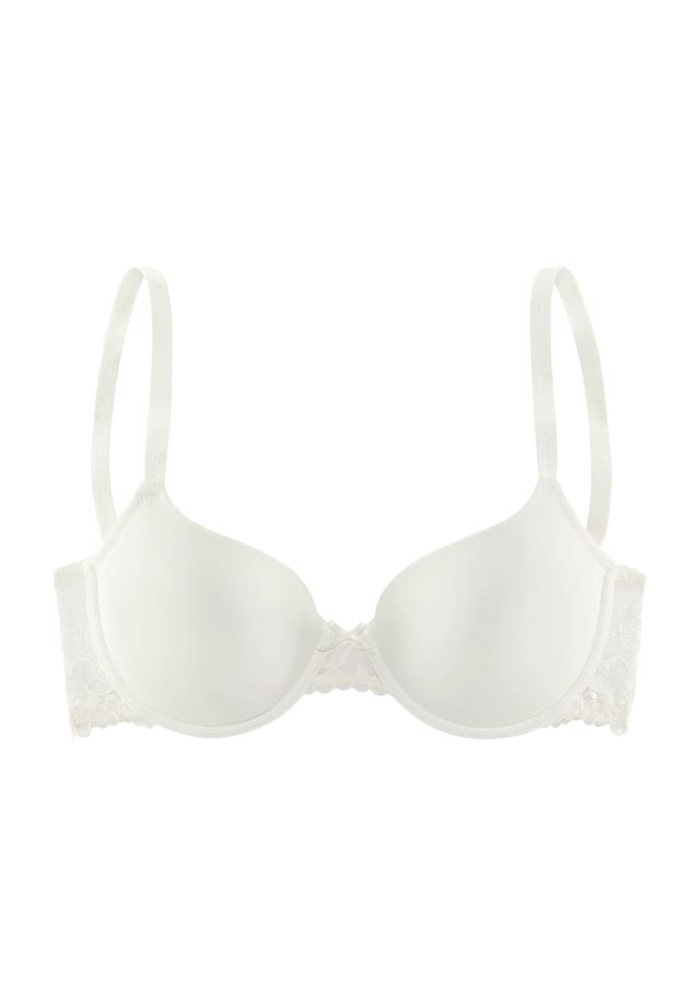 Бюстгальтер с чашечками Vittoria на косточках с кружевом Lascana, бежевый 
Бюстгальтер с чашечками Vittoria на косточках с кружевом Lascana, бежевый