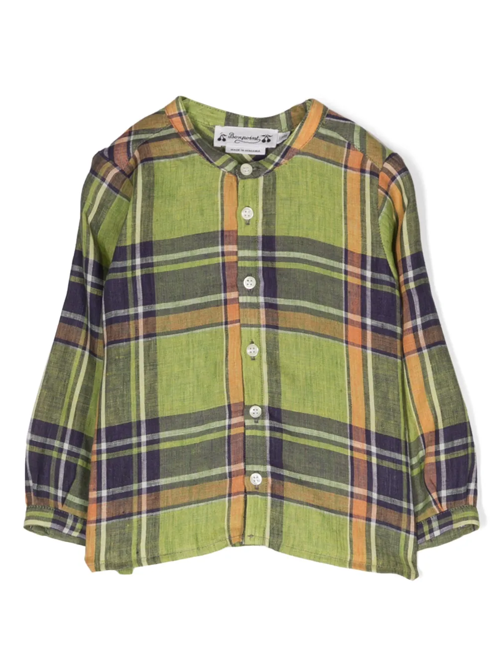 Льняная рубашка в клетку Bonpoint, зеленый
Льняная рубашка в клетку Bonpoint, зеленый