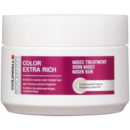 Dual Senses Color Extra Rich, 60-секундный уход, 200 мл, Goldwell
Dual Senses Color Extra Rich, 60-секундный уход, 200 мл, Goldwell