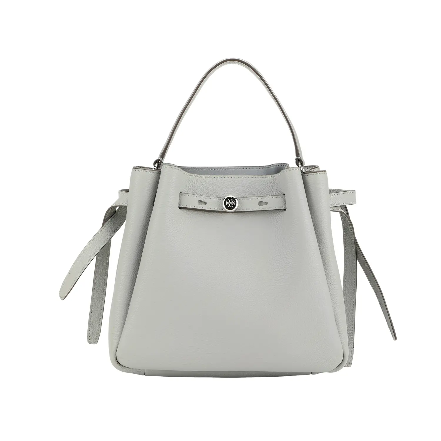 TORY BURCH Сумка роми личи зернистая кожа ведро через плечо кроссбоди маленькая женская серая