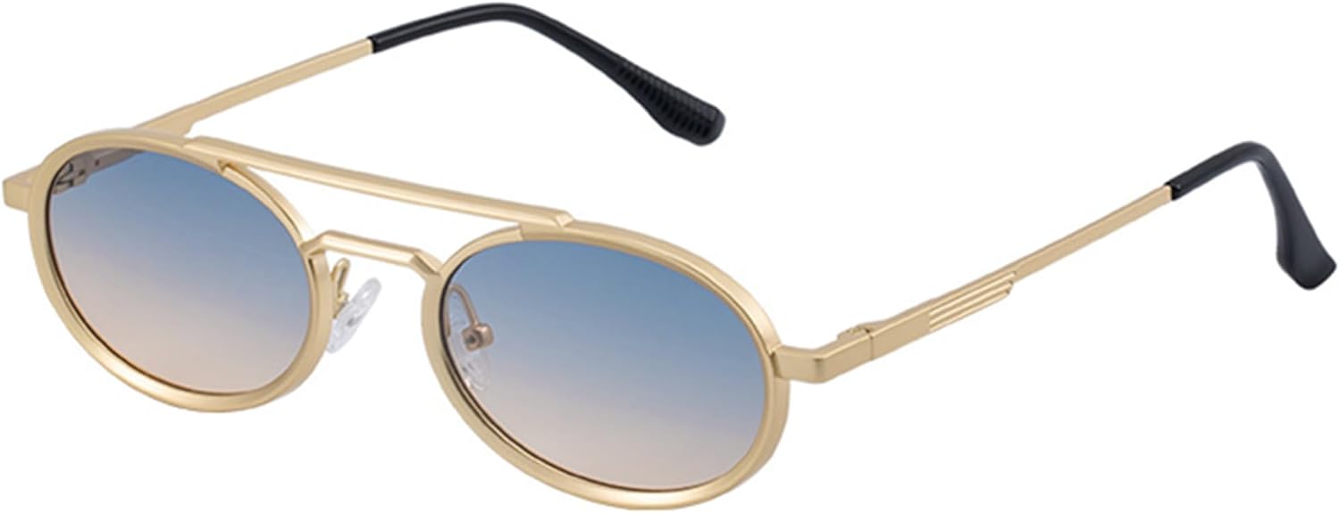 bullabulling Модные овальные металлические солнцезащитные очки в винтажном стиле, узкие, золотистые, с защитой от УФ-излучения UV400, для женщин и мужчин, для активного отдыха на природе, Gold Green
bullabulling Модные овальные металлические солнцезащитные очки в винтажном стиле, узкие, золотистые, с защитой от УФ-излучения UV400, для женщин и мужчин, для активного отдыха на природе, Gold Green