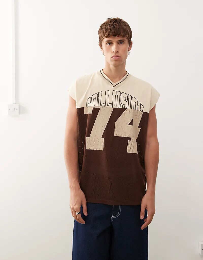 Баскетбольная майка COLLUSION Spliced коричневого цвета
Баскетбольная майка COLLUSION Spliced коричневого цвета