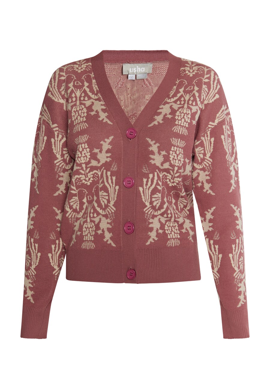 Вязаный кардиган Usha, темно-розовый
Вязаный кардиган Usha, темно-розовый