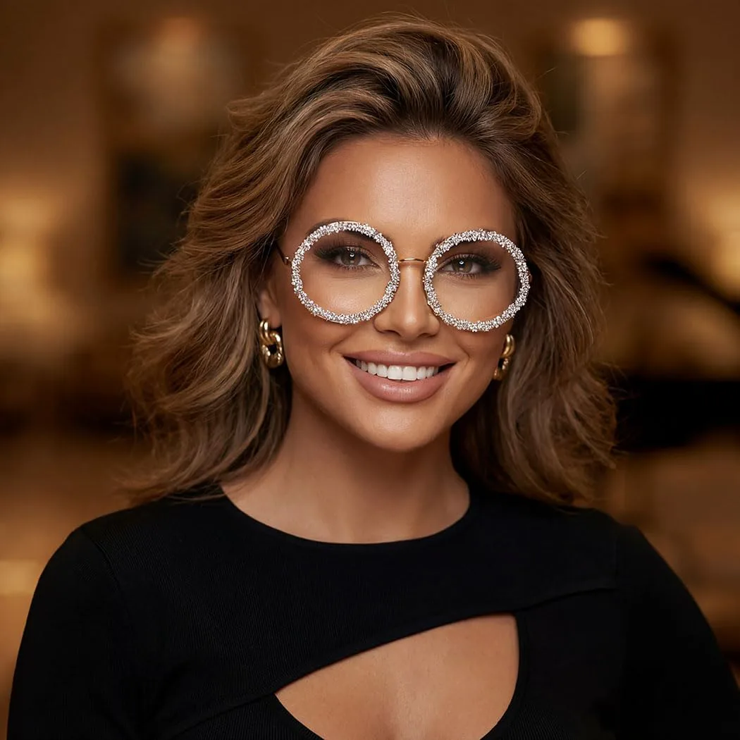 Женские солнцезащитные очки Woeoe с крупными стразами - модные ретро-очки с блестящим декором и защитой от УФ-излучения для вечеринок и повседневной носки, Brown
Женские солнцезащитные очки Woeoe с крупными стразами - модные ретро-очки с блестящим декором и защитой от УФ-излучения для вечеринок и повседневной носки, Brown