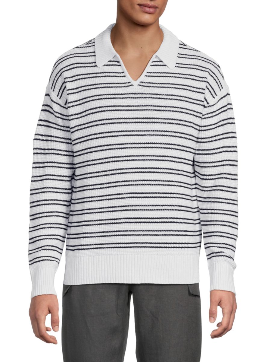 Рубашка-поло из фактурного льна и хлопка Onia, цвет White Deep Navy
Рубашка-поло из фактурного льна и хлопка Onia, цвет White Deep Navy