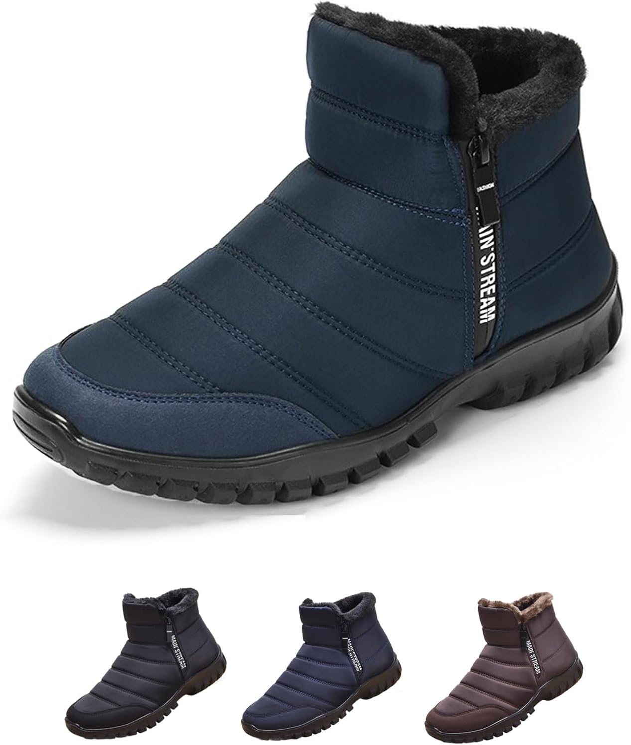 Мужские зимние ботинки Snow Boots водонепроницаемые с утеплителем, на меху, теплые ботинки до щиколотки с молнией, зимние ботинки на каждый день Generic, синий
Мужские зимние ботинки Snow Boots водонепроницаемые с утеплителем, на меху, теплые ботинки до щиколотки с молнией, зимние ботинки на каждый день Generic, синий