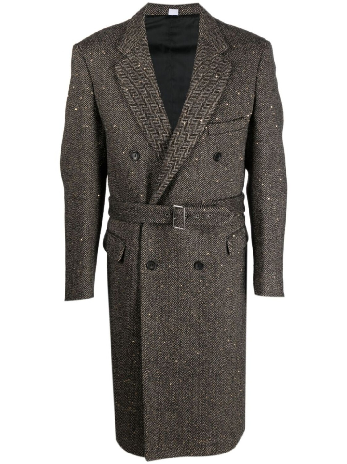 Двубортный бушлат с узором в елочку Winnie NY, черный
Двубортный бушлат с узором в елочку Winnie NY, черный