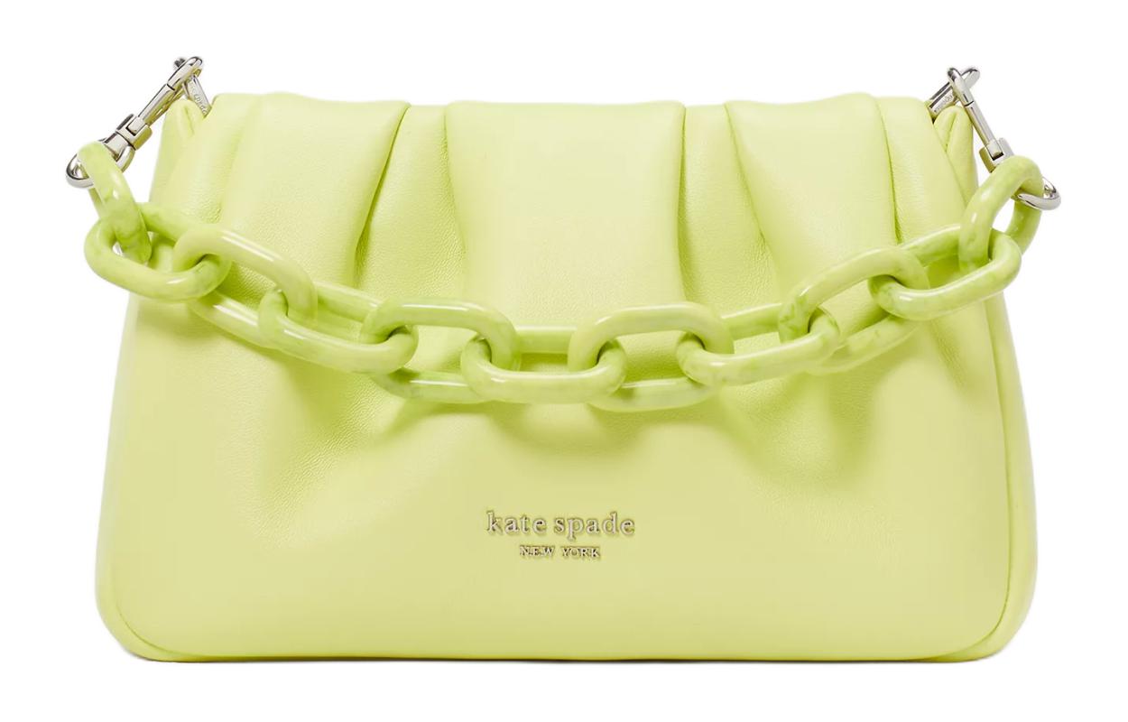 Kate Spade Сумка через плечо и кроссбоди для женщин из кожи Nappa и овчины с гладкой кожаной отделкой, цвет Pear Grove Yellow
Kate Spade Сумка через плечо и кроссбоди для женщин из кожи Nappa и овчины с гладкой кожаной отделкой, цвет Pear Grove Yellow