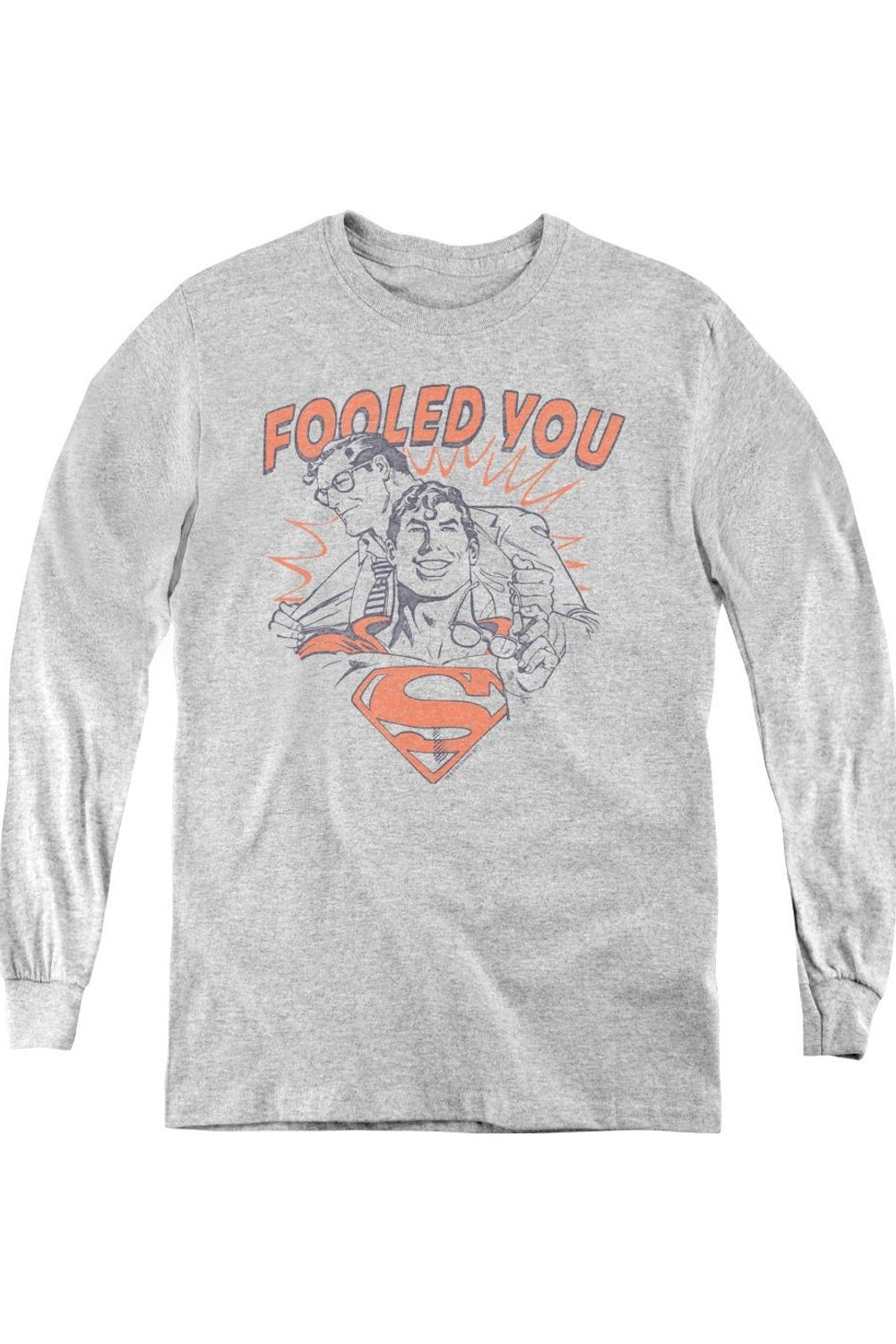 Футболка с длинным рукавом DC Comics "Fooled You" для молодежи Gildan, Athletic Heather
Футболка с длинным рукавом DC Comics "Fooled You" для молодежи Gildan, Athletic Heather