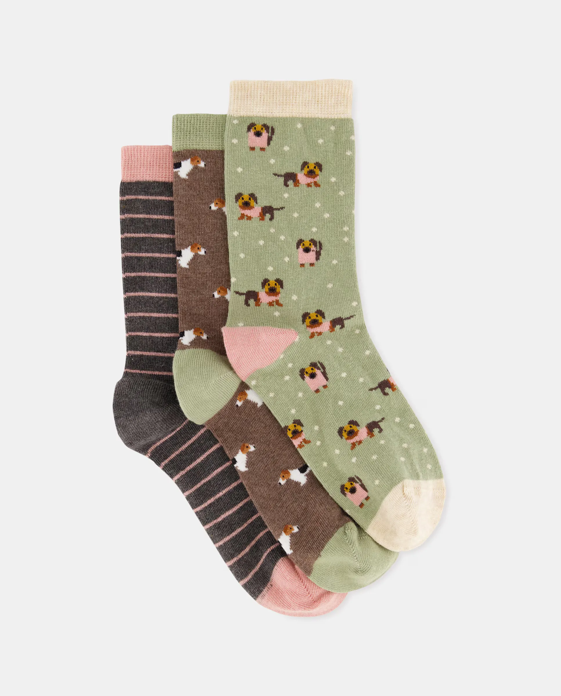 Набор из трех пар женских носков с принтом Easy Wear, коричневый
Набор из трех пар женских носков с принтом Easy Wear, коричневый