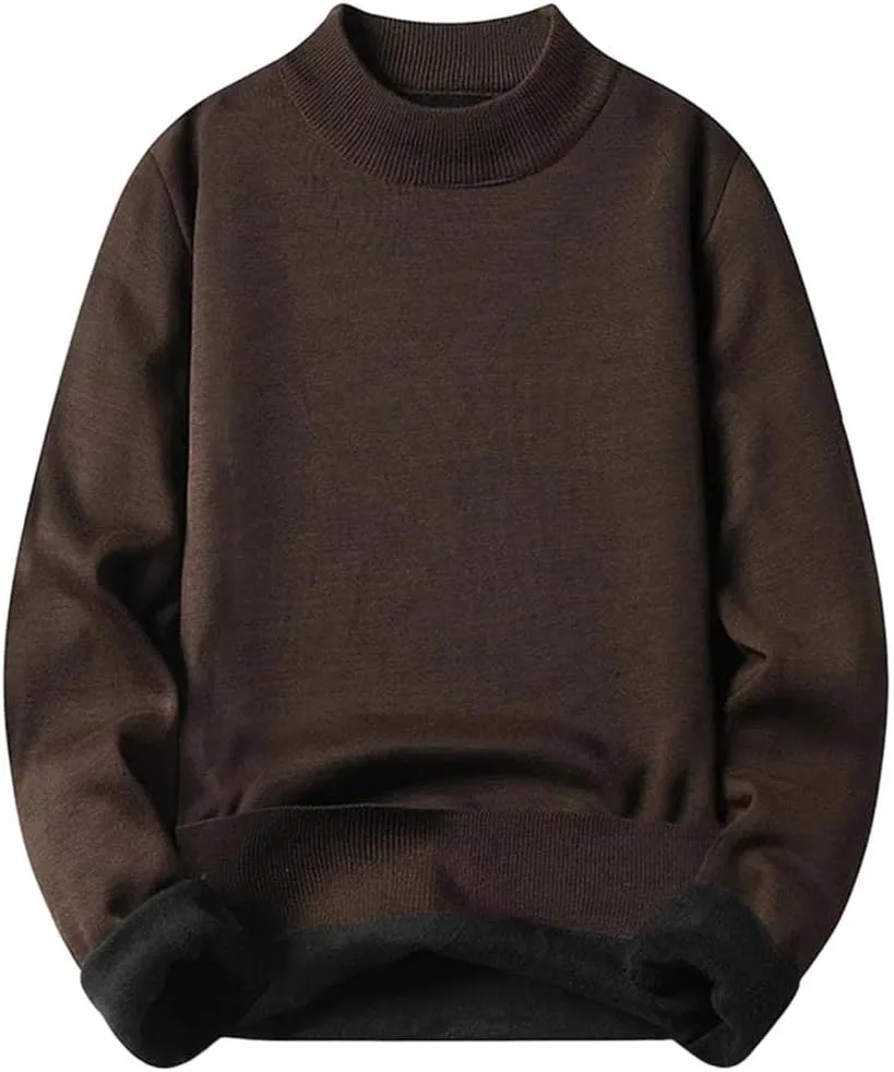 Мужской вязаный свитер с полувысоким воротником
Мужской вязаный свитер с полувысоким воротником