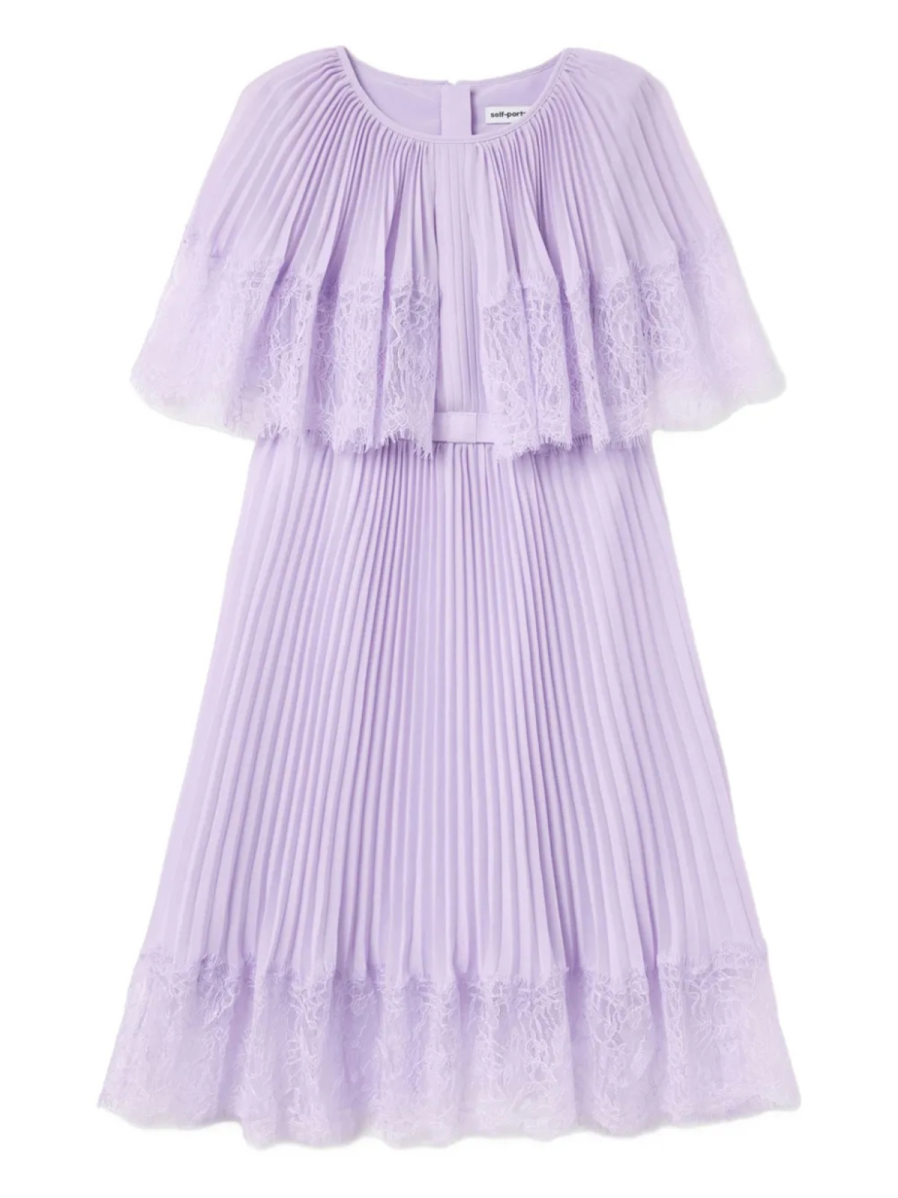 Платье с плиссированной кружевной отделкой Self-Portrait Kids, фиолетовый
Платье с плиссированной кружевной отделкой Self-Portrait Kids, фиолетовый