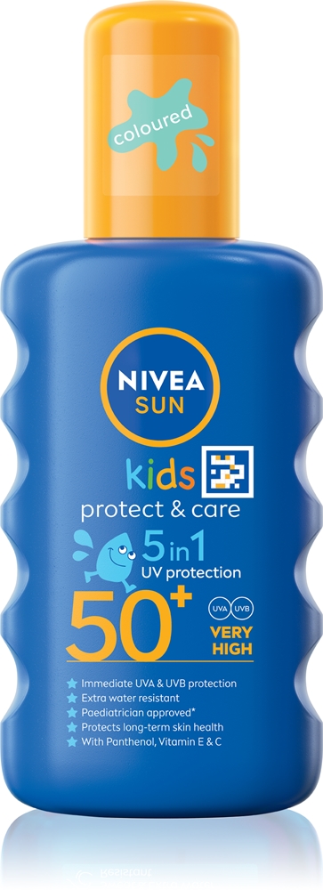 Цветной спрей для загара Sun Kids для детей SPF 50+ Nivea, 200 мл
Цветной спрей для загара Sun Kids для детей SPF 50+ Nivea, 200 мл