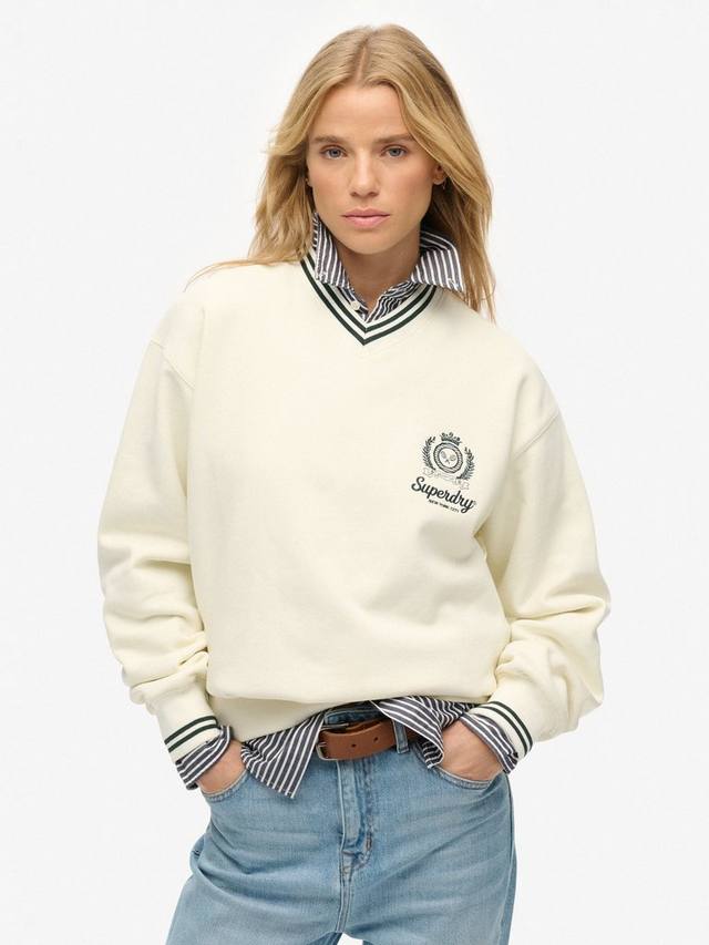 Свитер с V-образным вырезом Country Club Superdry, Off White
Свитер с V-образным вырезом Country Club Superdry, Off White