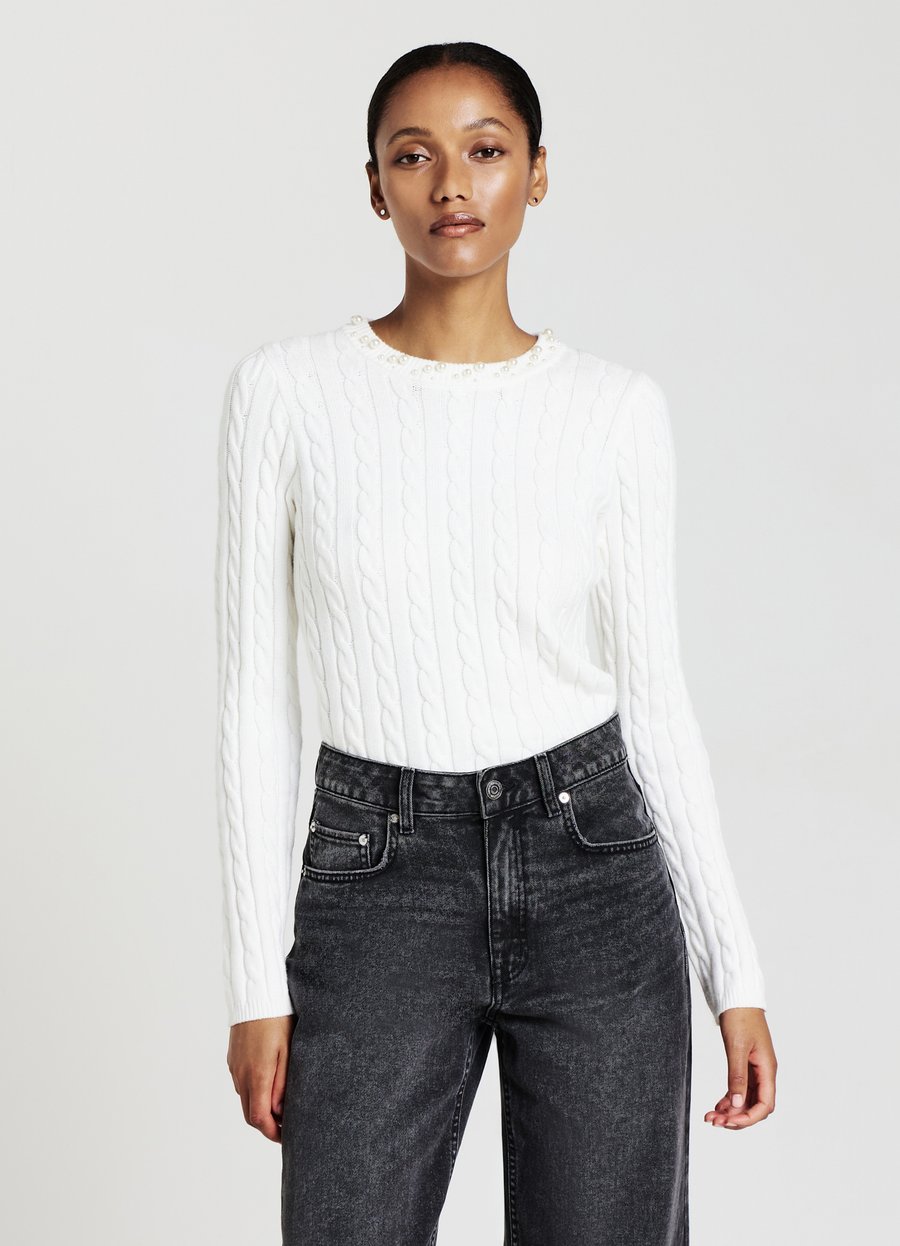 Джемпер Calliope CON TRECCE E PERLE APPLICATE, Bianco Lana/White Denim
Джемпер Calliope CON TRECCE E PERLE APPLICATE, Bianco Lana/White Denim