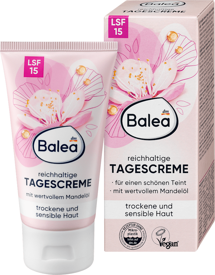 Дневной крем Balea Gesichtscreme reichhaltig LSF 15, 50 ml
Дневной крем Balea Gesichtscreme reichhaltig LSF 15, 50 ml