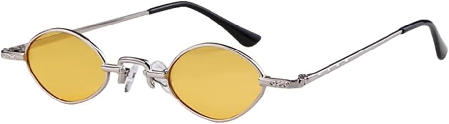 Ретро круглые тонкие солнцезащитные очки для женщин в миниатюрной ромбовидной оправе, маленькие металлические овальные солнцезащитные очки красного цвета MTZJH, C6 Yellow
Ретро круглые тонкие солнцезащитные очки для женщин в миниатюрной ромбовидной оправе, маленькие металлические овальные солнцезащитные очки красного цвета MTZJH, C6 Yellow