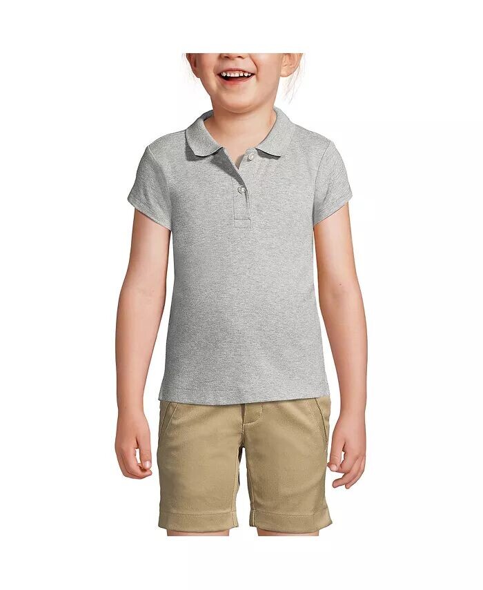 Школьная форма для девочек, женская рубашка-поло с короткими рукавами и интерлоком Lands' End, серый
Школьная форма для девочек, женская рубашка-поло с короткими рукавами и интерлоком Lands' End, серый