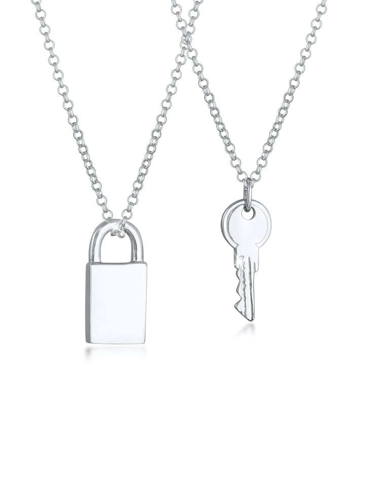 Elli Колье из серебра 925 пробы: замок и ключ в серебряной оправе
Elli Колье из серебра 925 пробы: замок и ключ в серебряной оправе