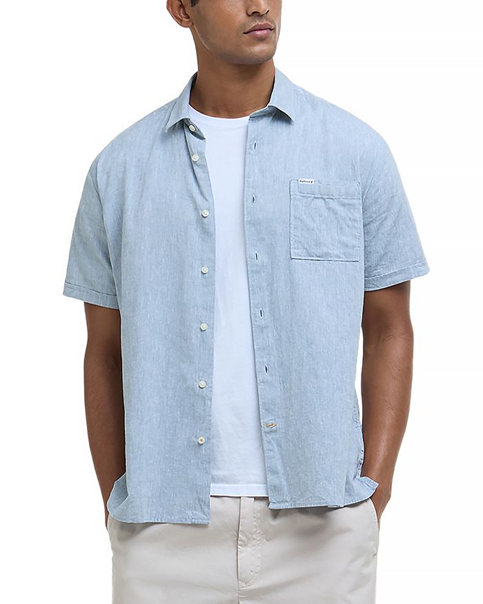 Нельсон Рубашка с коротким рукавом приталенного кроя на пуговицах Barbour, синий
Нельсон Рубашка с коротким рукавом приталенного кроя на пуговицах Barbour, синий