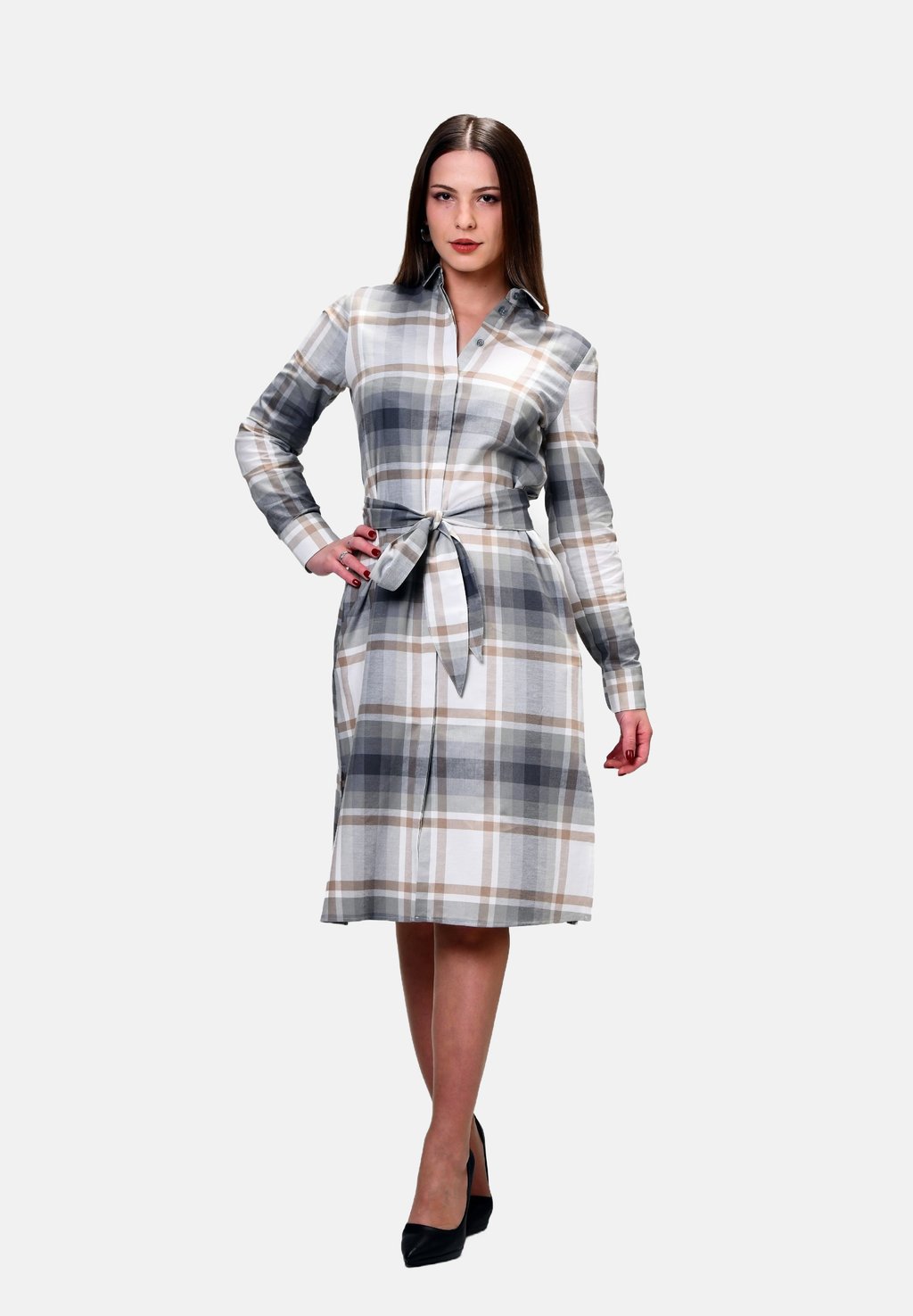 Платье-рубашка Sangar, бежевый
Платье-рубашка Sangar, бежевый