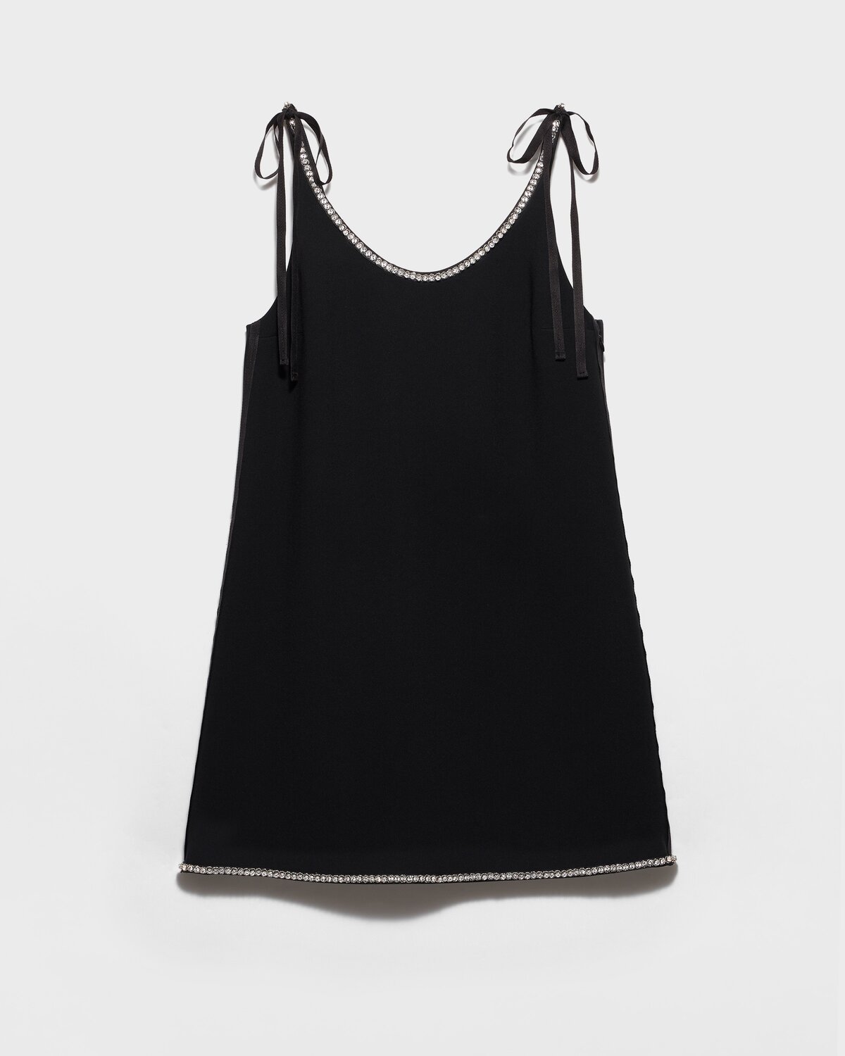 Мини-платье из компакта сабле Prada, черный
Мини-платье из компакта сабле Prada, черный