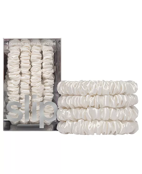 Набор из 4 тонких резинок для волос из чистого шелка в стиле «возврат к базовым» Slip, white
Набор из 4 тонких резинок для волос из чистого шелка в стиле «возврат к базовым» Slip, white