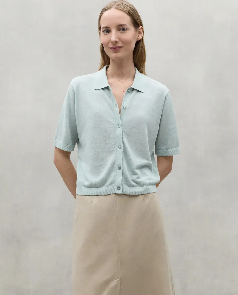 Женская блузка с застежкой на пуговицы и воротником-стойкой Ecoalf, синий
Женская блузка с застежкой на пуговицы и воротником-стойкой Ecoalf, синий