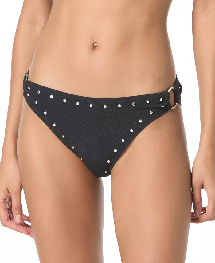 Женские креповые плавки с заклепками по бокам Michael Kors, черный
Женские креповые плавки с заклепками по бокам Michael Kors, черный