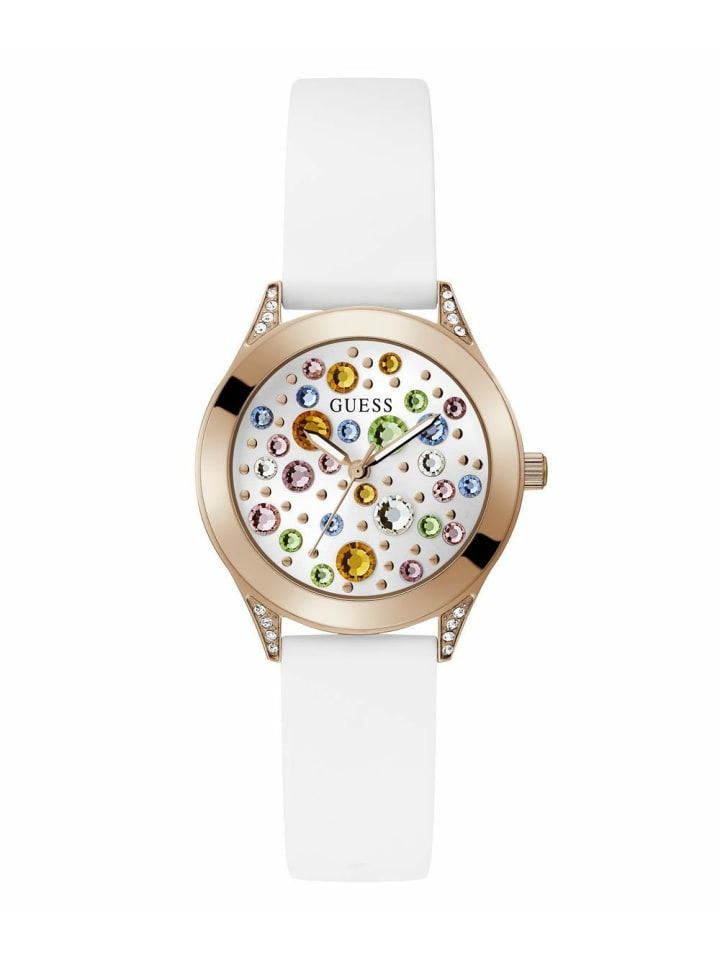 Guess Аналоговые женские часы белого цвета
Guess Аналоговые женские часы белого цвета