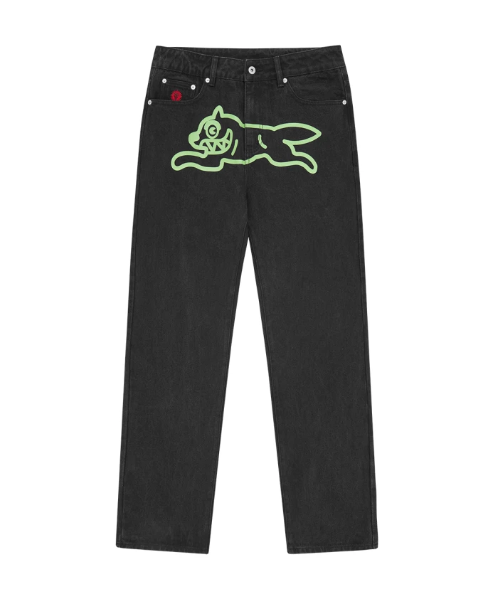 Джинсовые штаны с изображением бегущей собаки Icecream, черный
Джинсовые штаны с изображением бегущей собаки Icecream, черный