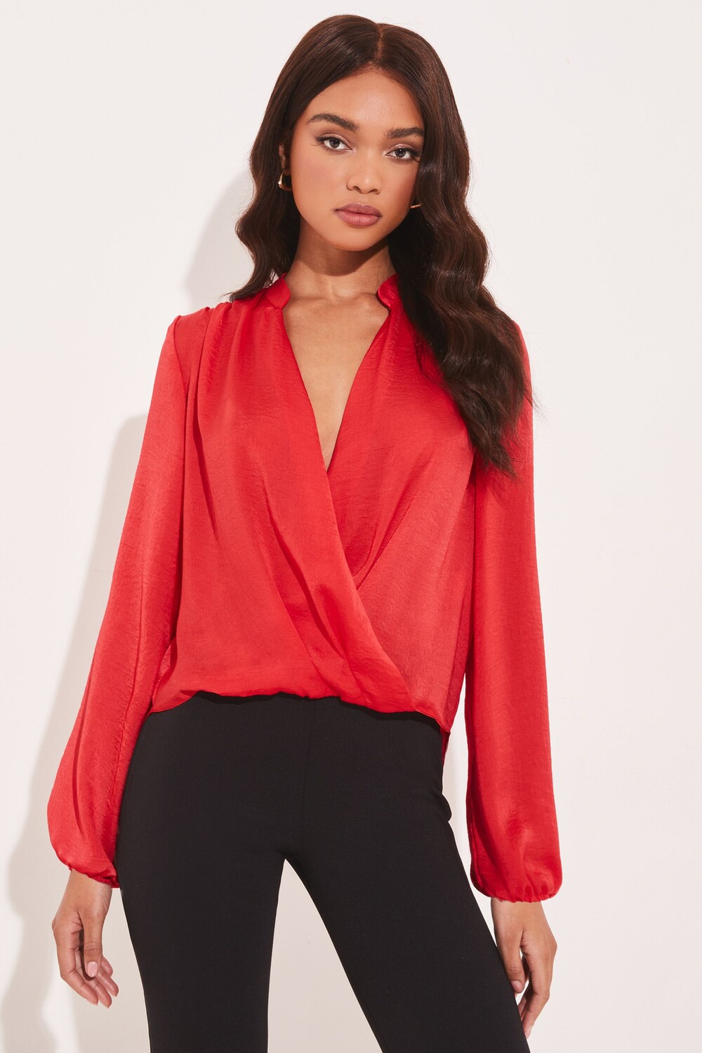 Блузка длинными рукавами и воротником стойкой Lipsy, красный
Блузка длинными рукавами и воротником стойкой Lipsy, красный