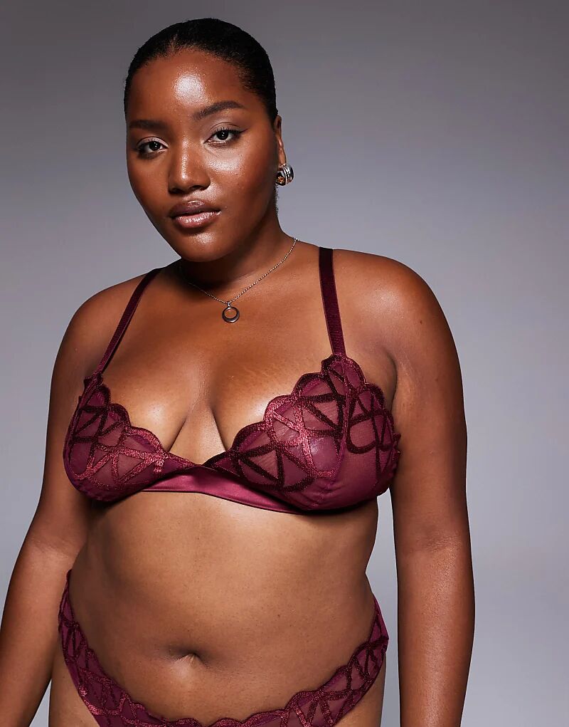 Бюстгальтер-треугольные чашечки ASOS DESIGN Curve Simone премиум-класса с тонкой вышивкой и атласной окантовкой в бордовом цвете с драгоценными камнями
Бюстгальтер-треугольные чашечки ASOS DESIGN Curve Simone премиум-класса с тонкой вышивкой и атласной окантовкой в бордовом цвете с драгоценными камнями