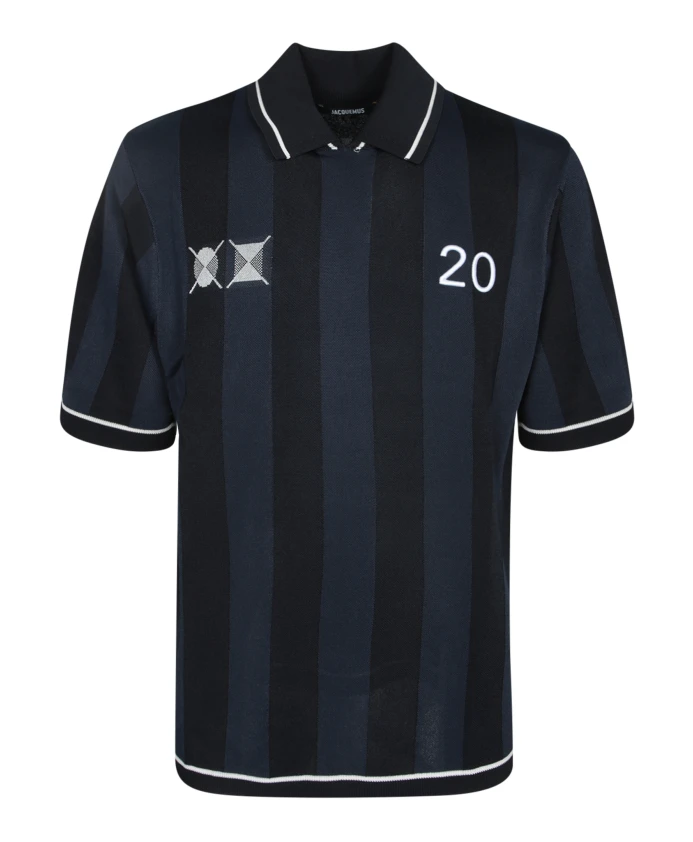 Синий полосатый свитер-поло Jacquemus, синий
Синий полосатый свитер-поло Jacquemus, синий