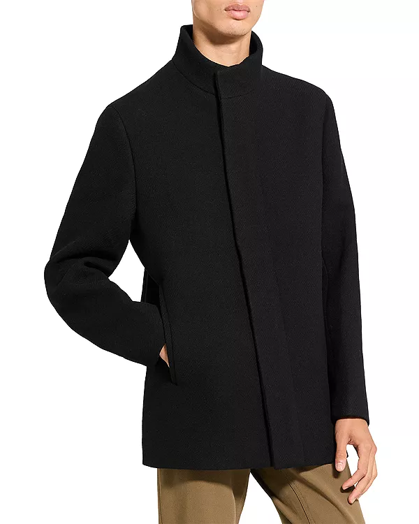 Пальто из шерстяной ткани меланж Clarence Theory, черный
Пальто из шерстяной ткани меланж Clarence Theory, черный