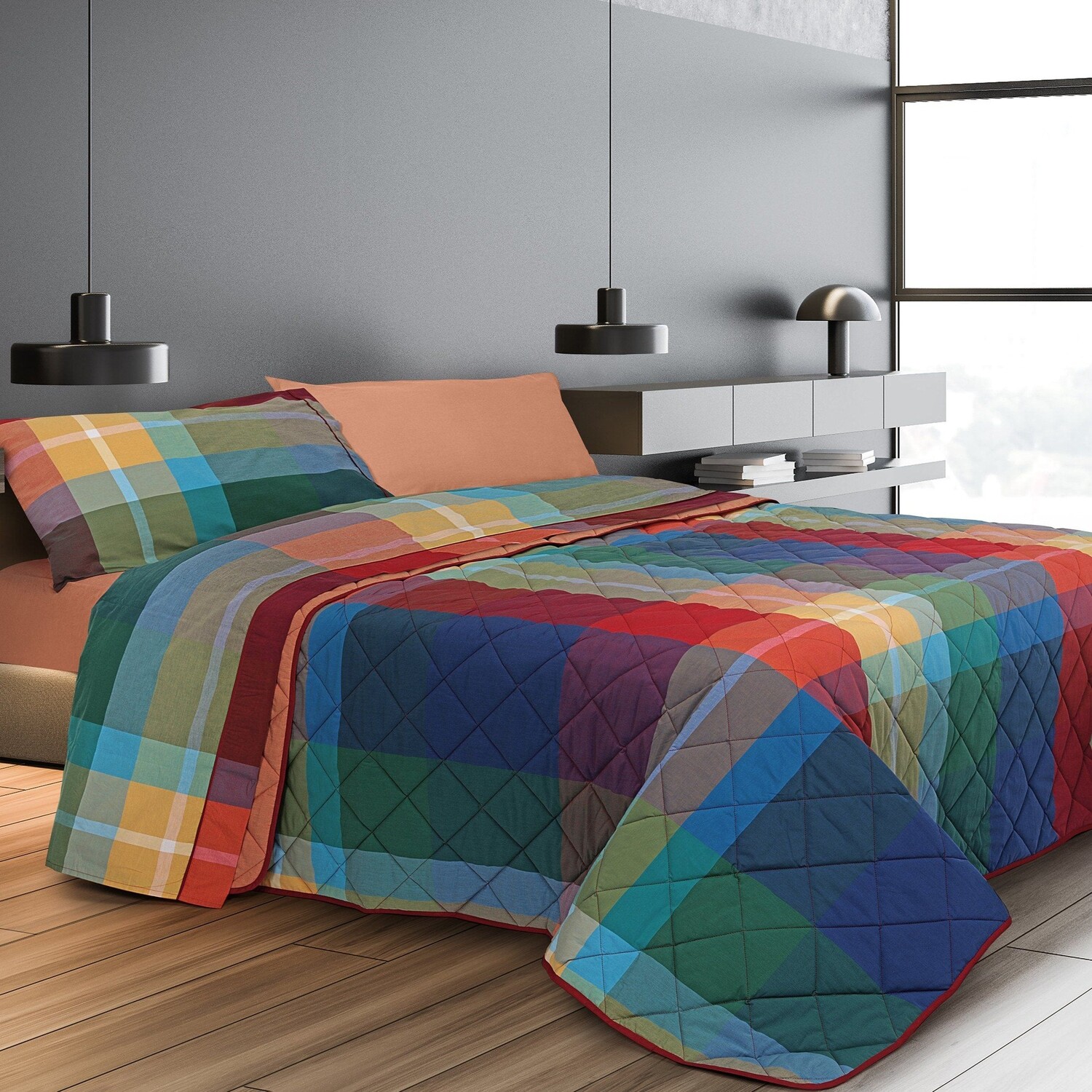 Легкое одеяло из чистого хлопкового перкаля, окрашенного в пряже - Norwich Daunex, двуспальный 
Легкое одеяло из чистого хлопкового перкаля, окрашенного в пряже - Norwich Daunex, двуспальный