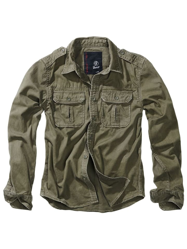 Brandit Винтажная рубашка с длинным рукавом, зеленого цвета
Brandit Винтажная рубашка с длинным рукавом, зеленого цвета