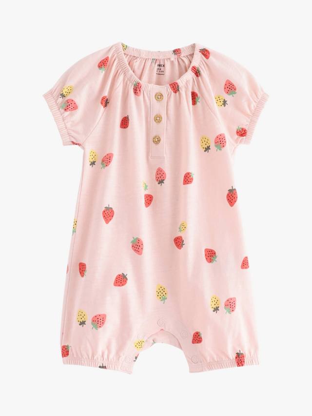 Хлопковый ромпер с клубничным принтом Lindex
Хлопковый ромпер с клубничным принтом Lindex