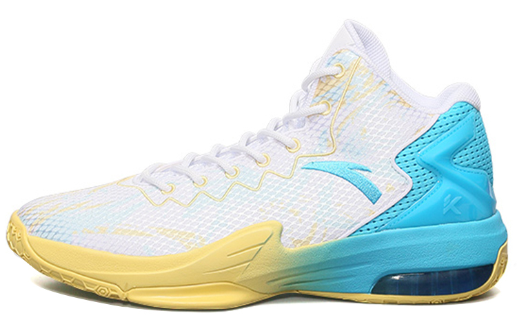 ANTA Амортизирующие противоскользящие и износостойкие баскетбольные кроссовки мужские бело-желто-синие
ANTA Амортизирующие противоскользящие и износостойкие баскетбольные кроссовки мужские бело-желто-синие