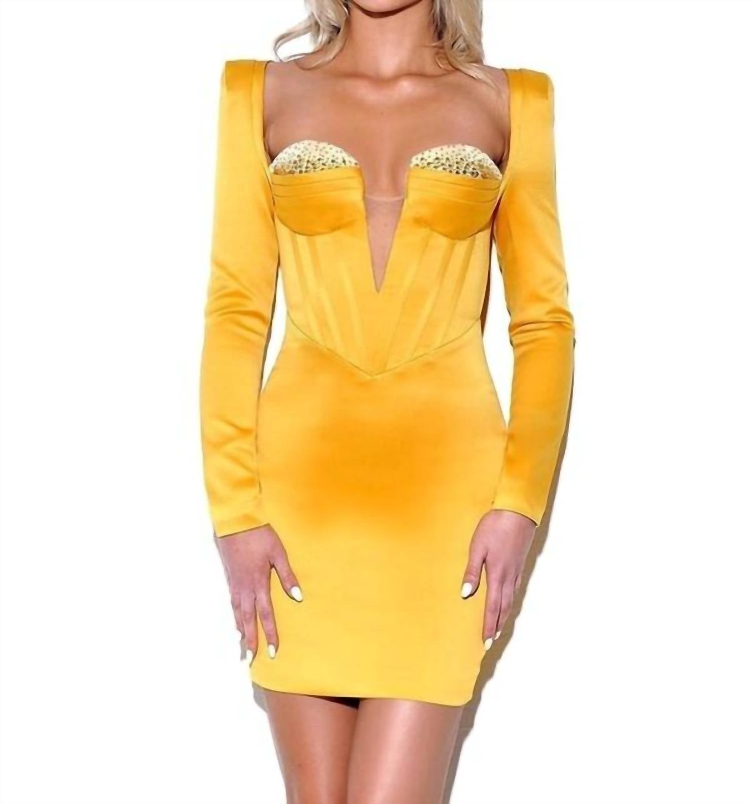 Miss Circle Женское атласное платье-корсаж золотого цвета
Miss Circle Женское атласное платье-корсаж золотого цвета