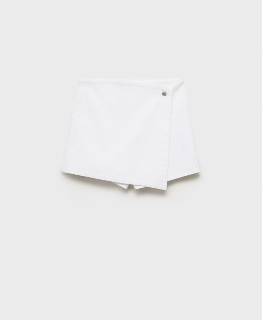 Женская джинсовая юбка-шорты с запахом MANGO, White
Женская джинсовая юбка-шорты с запахом MANGO, White