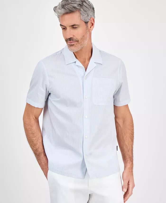 Мужская рубашка свободного кроя Dobby Stripe Michael Kors, синий
Мужская рубашка свободного кроя Dobby Stripe Michael Kors, синий