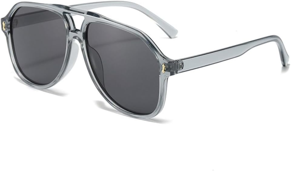 Модные солнцезащитные очки-пилот с двойной перемычкой для мужчин и женщин в винтажном стиле с заклепками. Стильные панк-солнцезащитные очки с защитой от УФ-излучения UV400 generic, Gray Gray
Модные солнцезащитные очки-пилот с двойной перемычкой для мужчин и женщин в винтажном стиле с заклепками. Стильные панк-солнцезащитные очки с защитой от УФ-излучения UV400 generic, Gray Gray