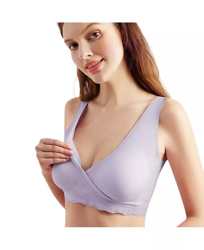 Бесшовный бюстгальтер для кормления беременных, ультрамягкая и удобная поддержка Sunveno, фиолетовый
Бесшовный бюстгальтер для кормления беременных, ультрамягкая и удобная поддержка Sunveno, фиолетовый
