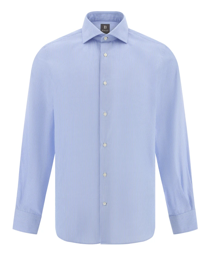 Полосатая рубашка с воротником «Виндзор», стандартный крой. Boggi Milano, синий
Полосатая рубашка с воротником «Виндзор», стандартный крой. Boggi Milano, синий